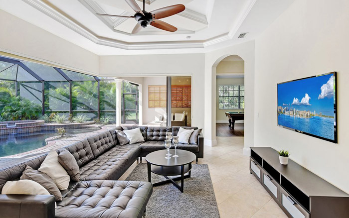 Sarasota Real Estate Staging - Living Room Area Staging